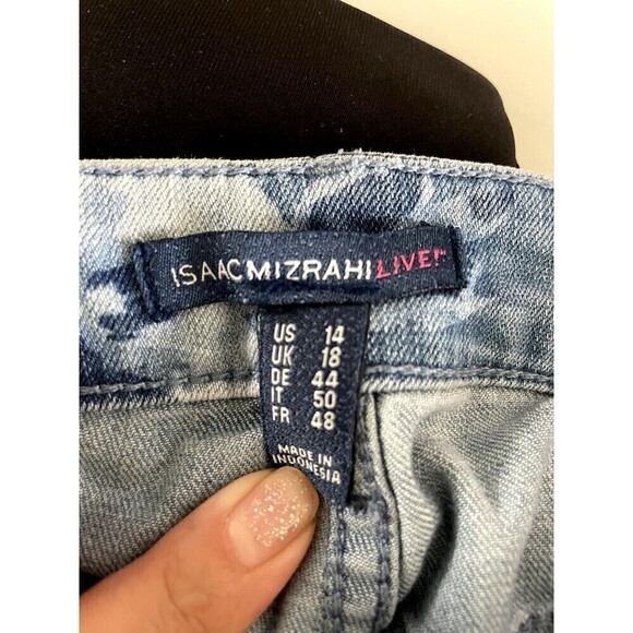 Issac Mizrahi Live Floral Skinny Jeans Woman's Size 14 - Picture 2 of 15